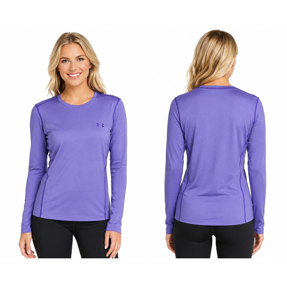 Under Armour Shirt L ColdGear Fitted Long Sleeve Base Layer Activewear Hiking